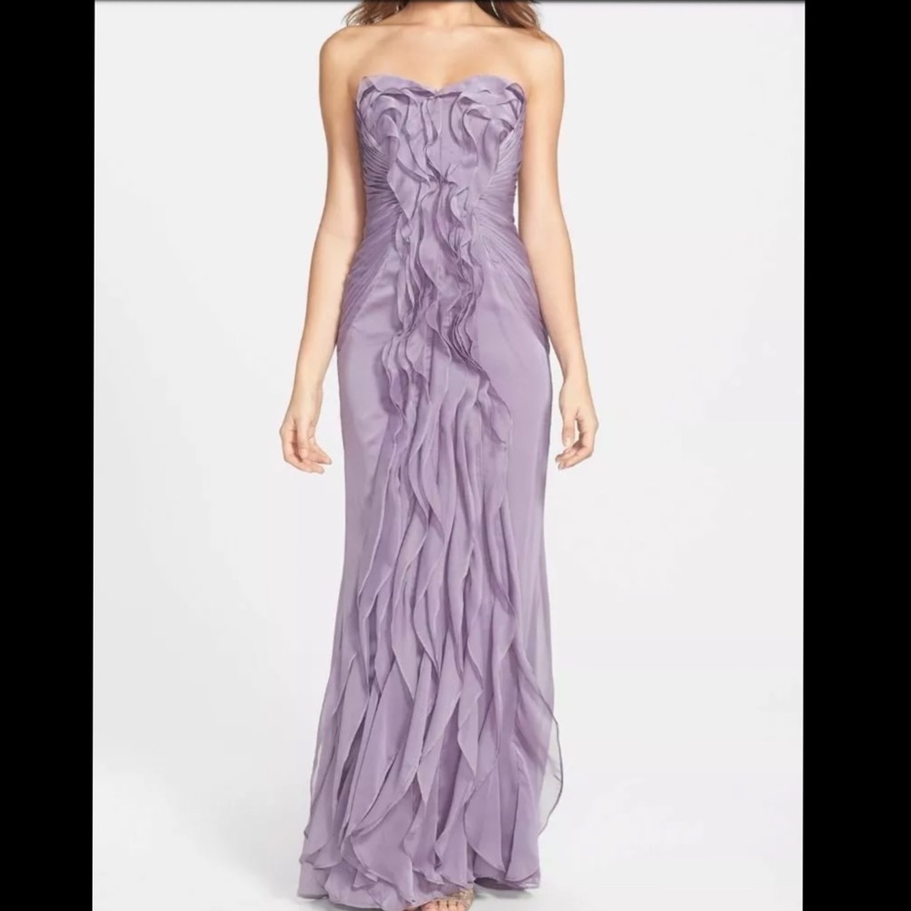 NWT Adrianna Papell Strapless Ruffle Dress Size 4